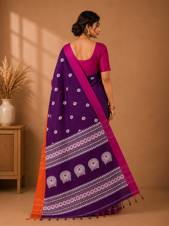 Premium Assam Kulo Khadi Saree – Handwoven Heritage Collection