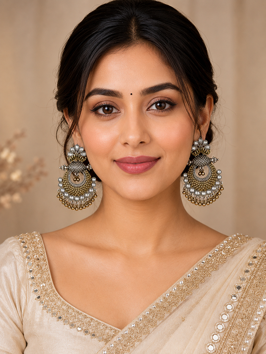 Antique Oxidized Statement Earrings